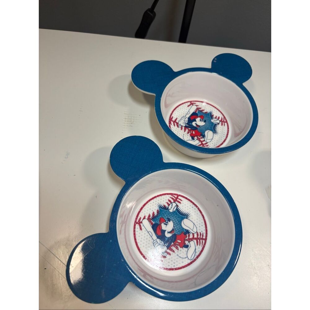 Disney Mickey Mouse Baseball Snack Bowls Set of 2 Kohl’s BPA Free 2015